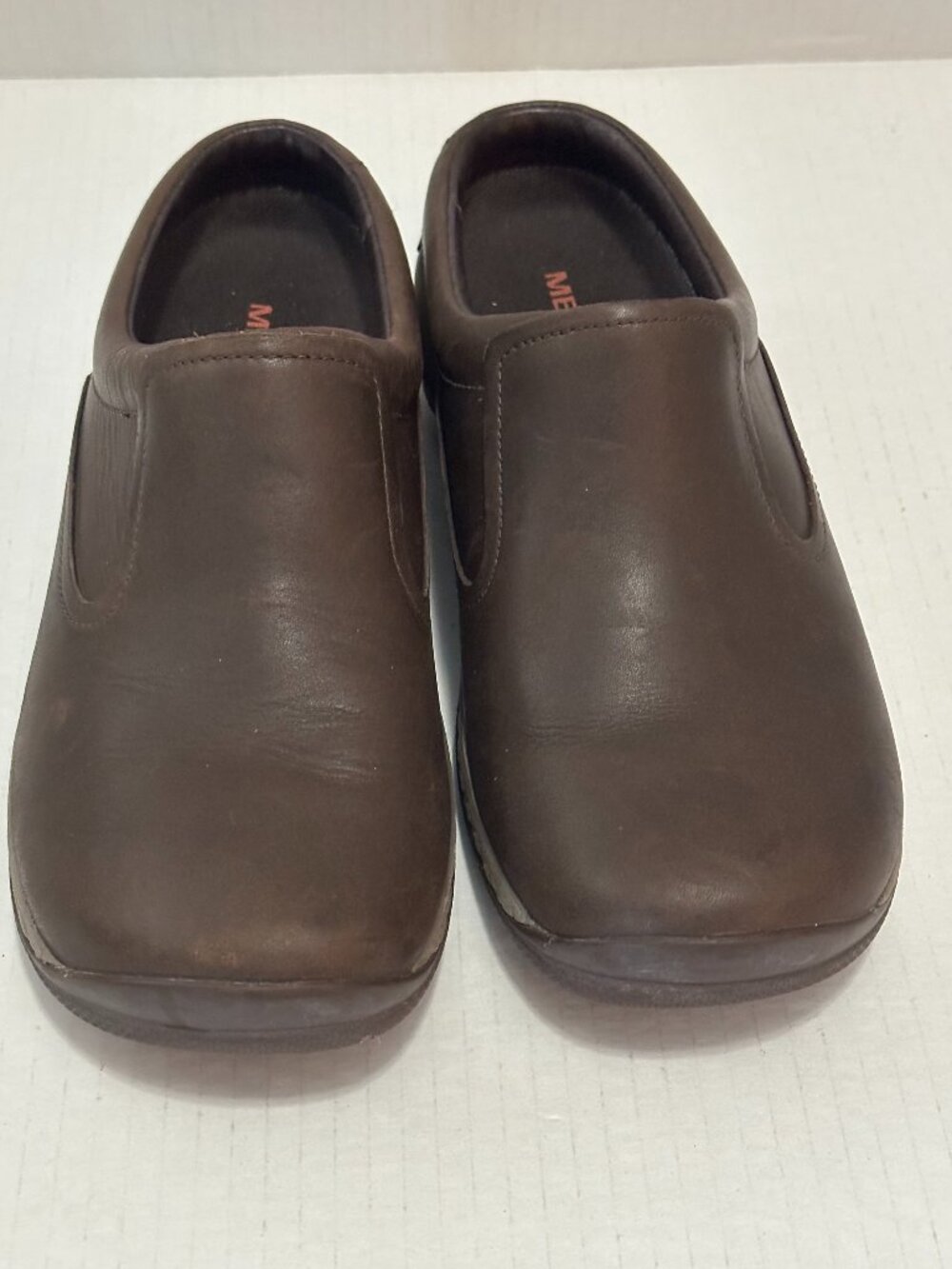 Merrell Encore Q2 Slide LTR Womens 9 Brown Leather Mules Clogs QForm 2 J45812